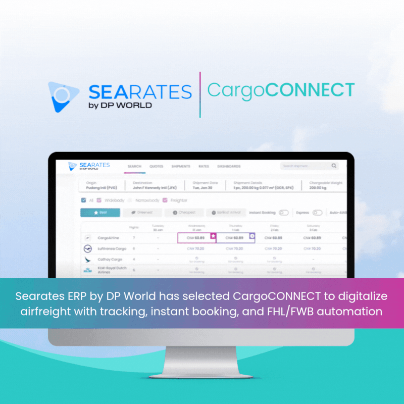 SeaRatesERP Partners with CargoAi