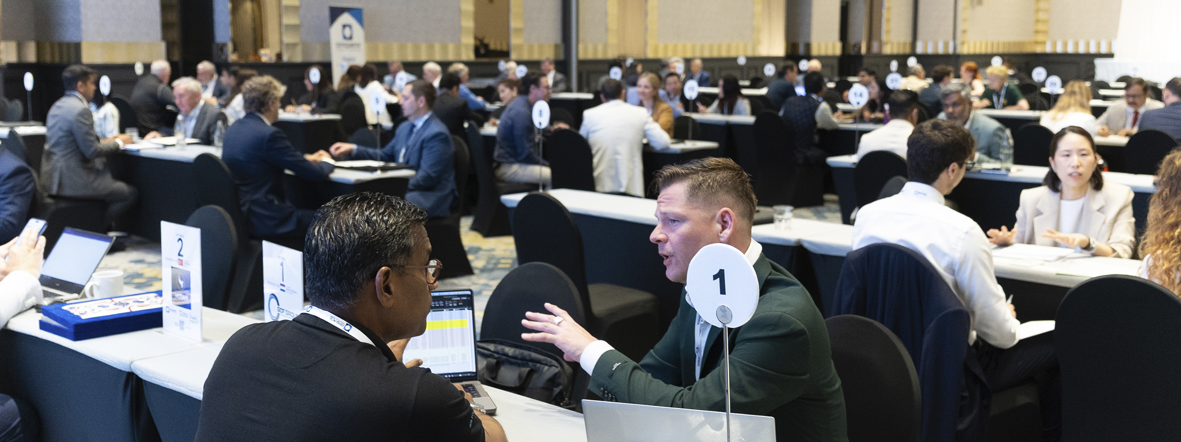 Face-to-face meetings at Conqueror's Annual Meeting
