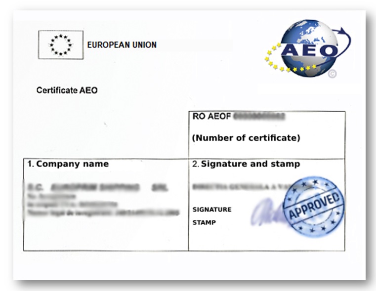 AEO Certificate for independent freight forwarders