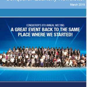 The spring edition of Conqueror’s quarterly newsletters is now published and available for viewing