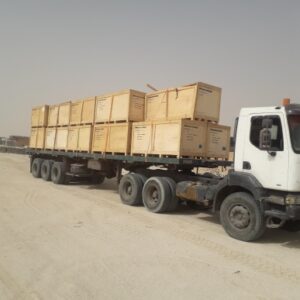 Conqueror Nouakchott moves 168 units of trucks, trailers, military equipment, excavators, and other rolling materials