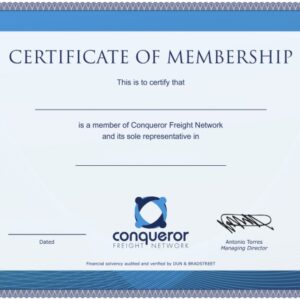 Conqueror offers a new online certificate attesting to the membership of the agents