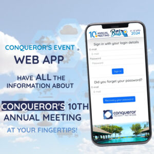 Conqueror makes available a web app for its 10th Annual Meeting in Bali, with new features